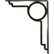Ekena Millwork Maria Wrought Iron Bracket, (Single center brace), Antiqued Warm Silver 1 1/2"W x 10"D x 12"H BKTM01X10X12SMAAWS - alternate 7